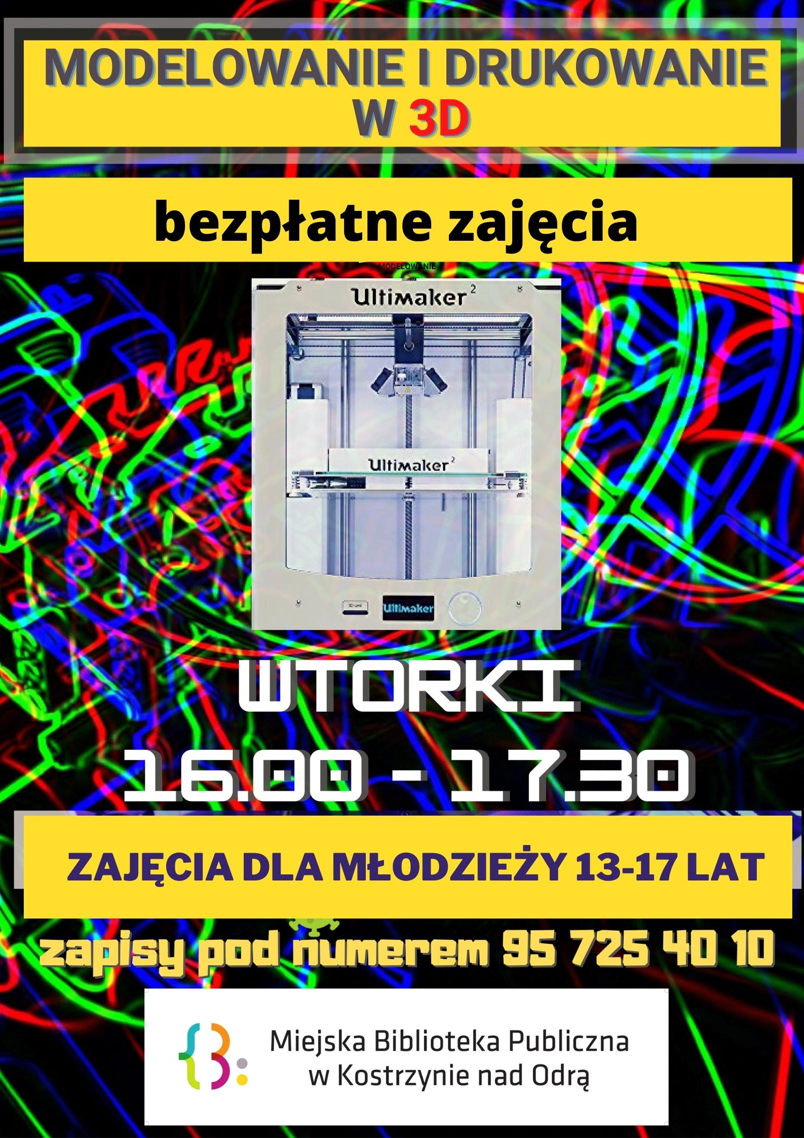 zapisy na zajecia z drukarki 3D