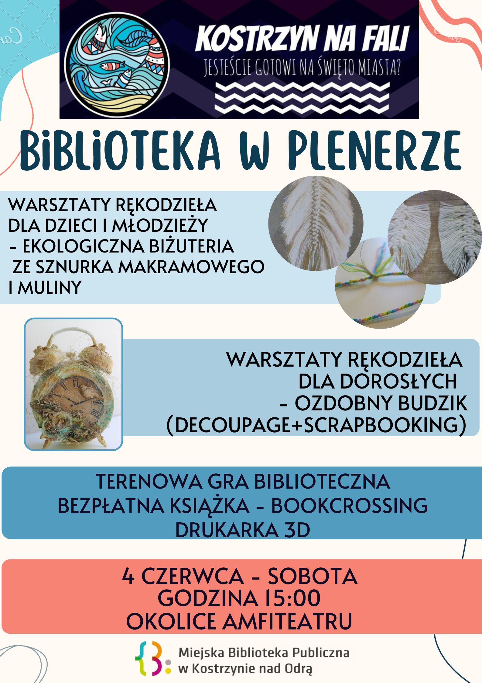 Plakat informacyjny wydarzenia Kostrzyn na Fali Plakat informacyjny wydarzenia Kostrzyn na Fali