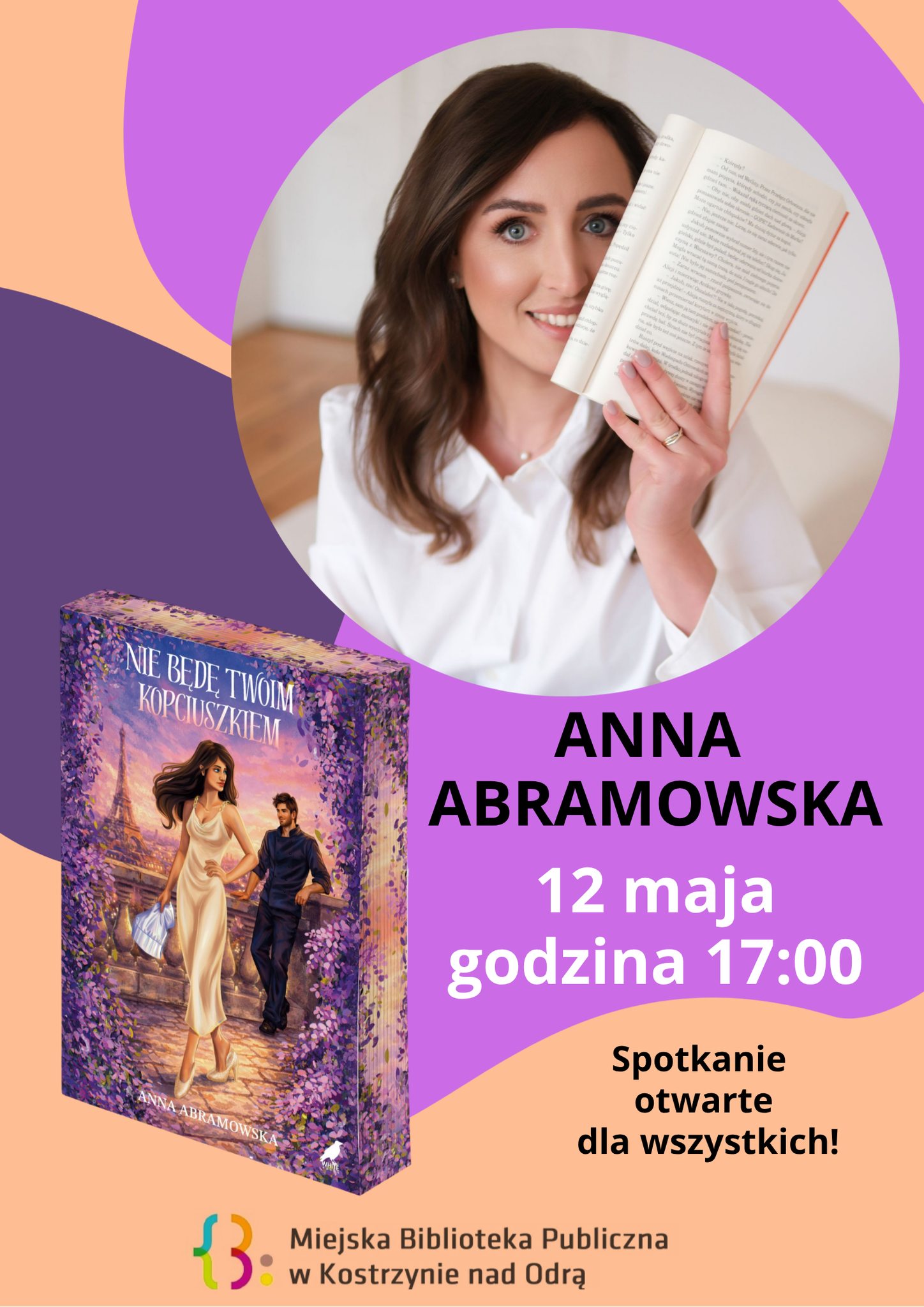 Spotkanie autorskie z Anną Abramowską Plakat informacyjny - ogólny
