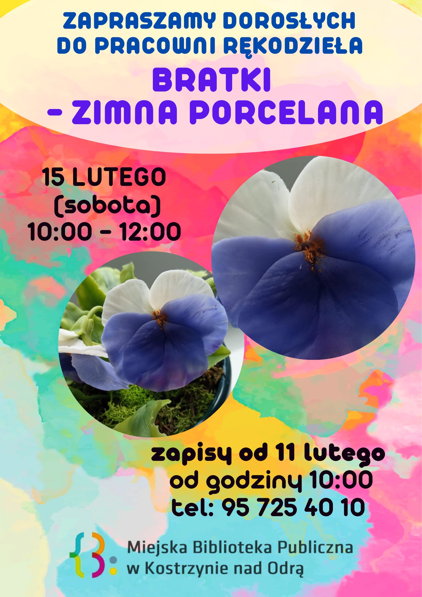 Bratki - zimna porcelana