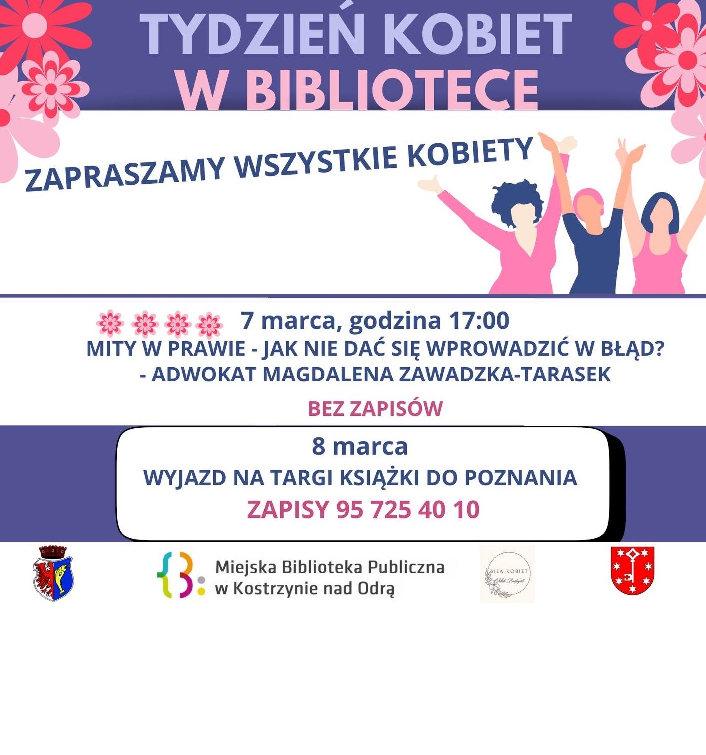 Tydzień Kobiet w Bibliotece - plakat informacyjny