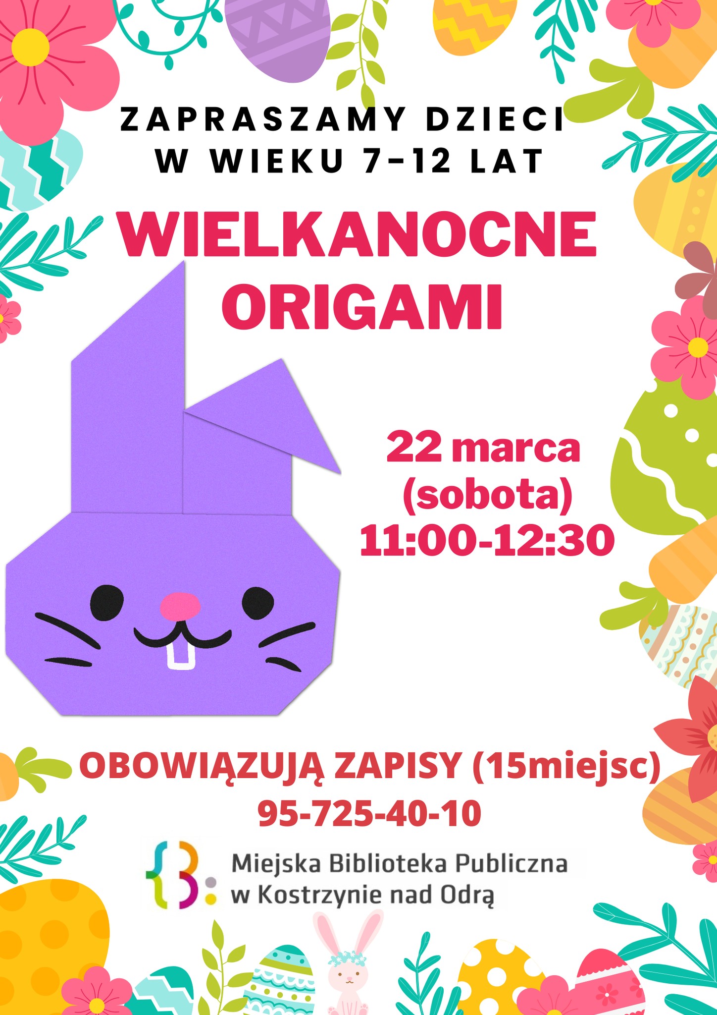 Wielkanocne origami - plakat reklamowy