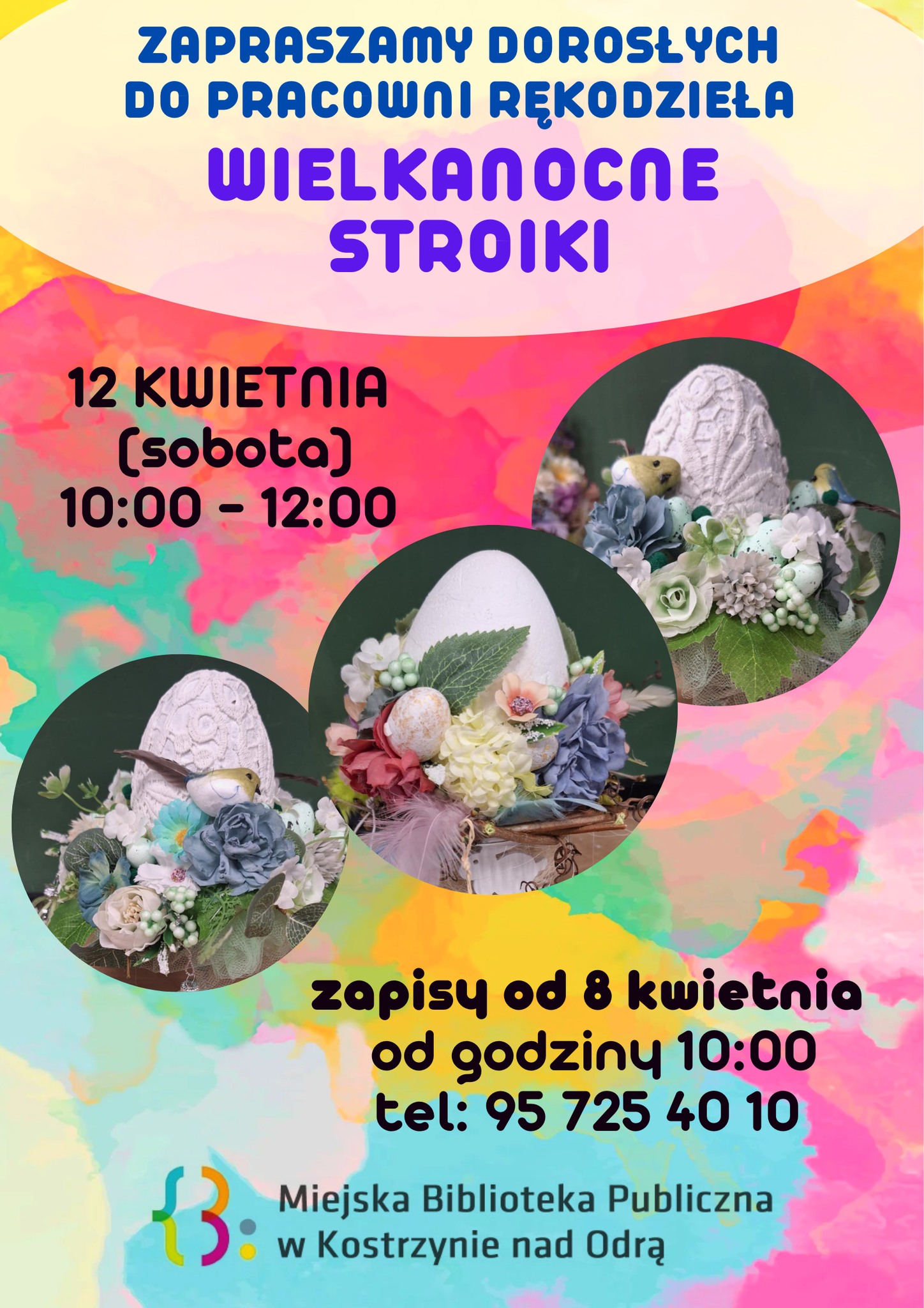 Wielkanocn stroiki - plakat informacyjny